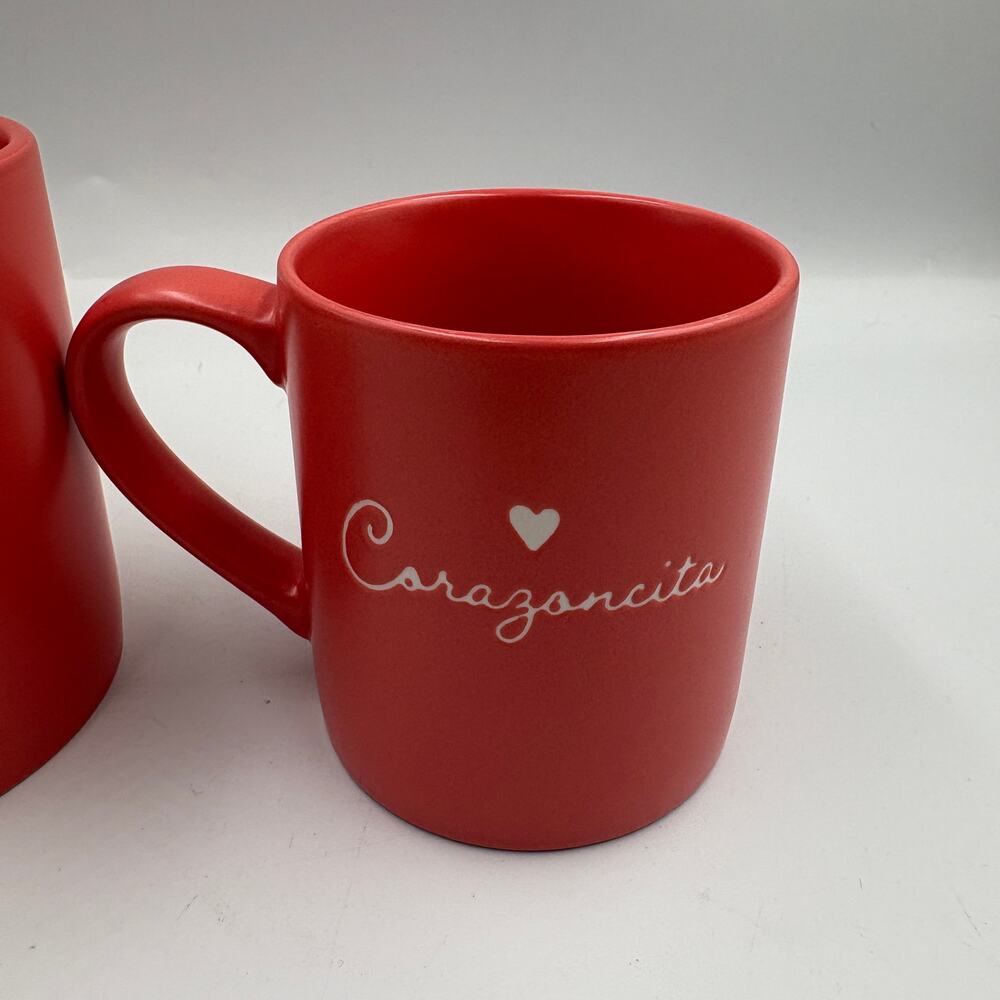 Threshold Stoneware Mommy & Me Pink Spanish Coffee Mug Set Mamacita Corazoncita - Picture 3 of 8